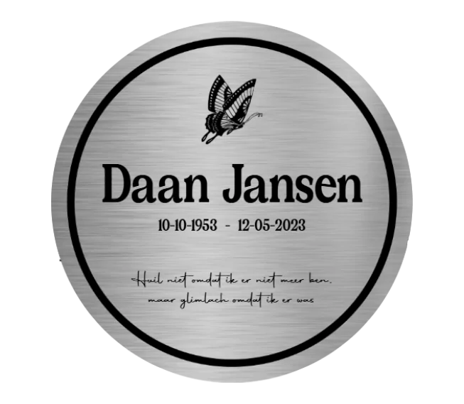 Gedenkplaat RVS Cirkel