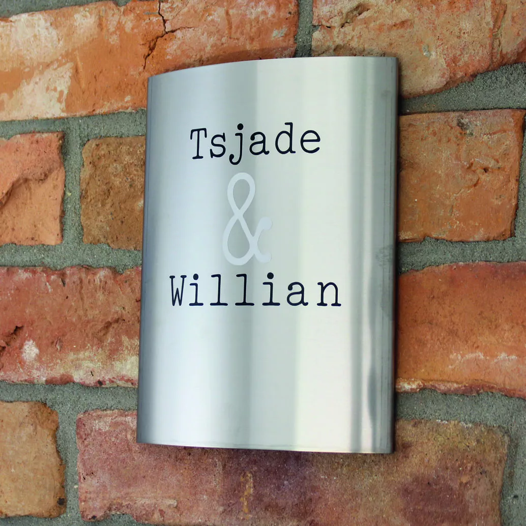 RVS naambord belettering 30x20 cm (art. 1405) - Afbeelding 4
