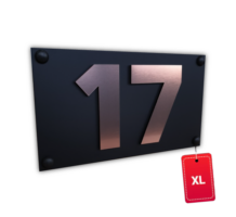 Moderne huisnummers design matzwart XL