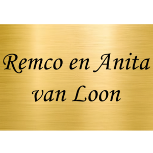 Naambord messing rechthoek