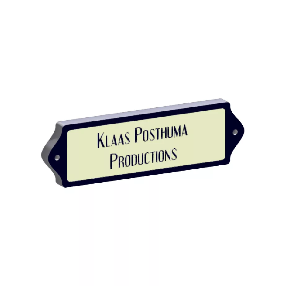 Klassiek gelaagd naambord Retro look- 170×50 mm. (art. 502) - Afbeelding 2