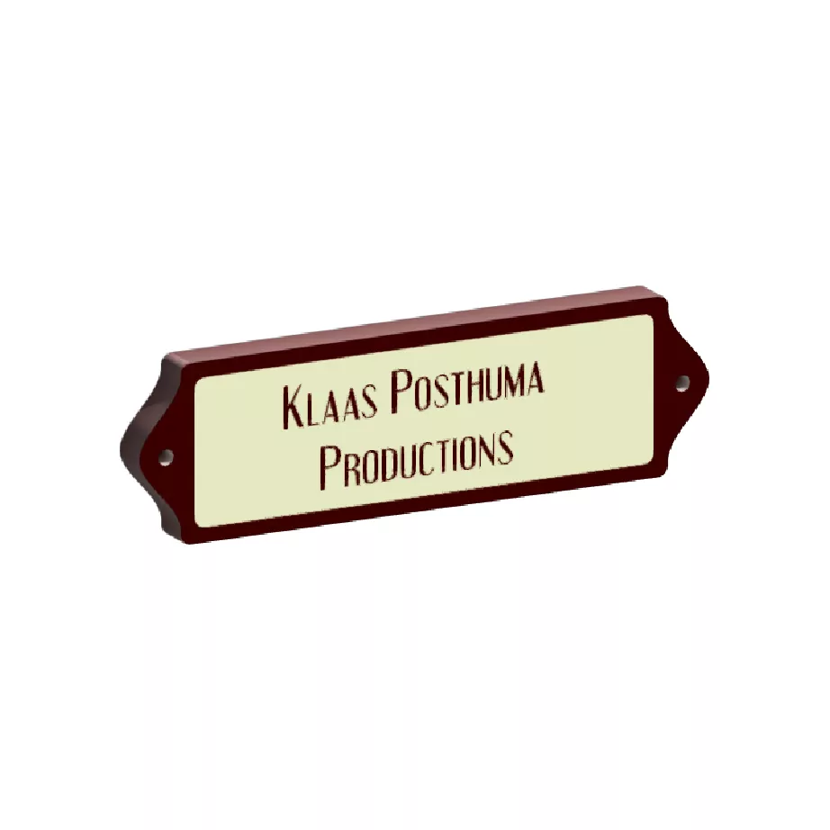Klassiek gelaagd naambord Retro look- 170×50 mm. (art. 502) - Afbeelding 3
