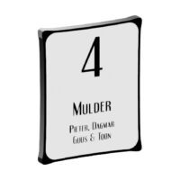 Huisnummer met naam klassiek Retro look 250×200 mm (521)