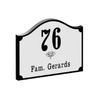 Nostalgisch naambord Retro look – 240×190 mm. (art. 527)