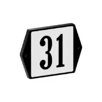 Klassiek nummerbord gelaagd kunststof 135×100 mm (531)