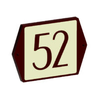 Huisnummerbord gelaagd kunststof  – 170×120 mm. (art. 533)