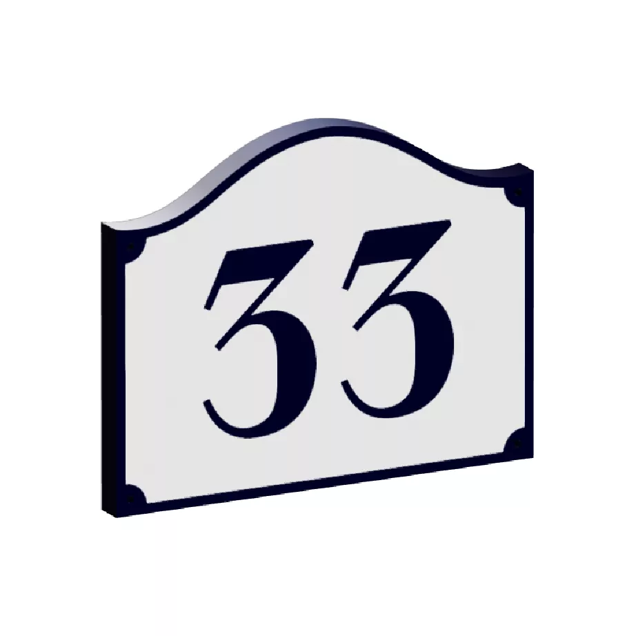 Klassiek Huisnummerbord gelaagd 240x190 mm (548) - Afbeelding 3