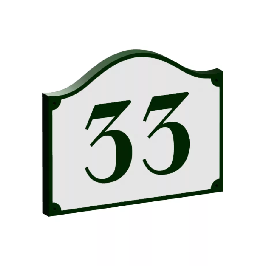 Klassiek Huisnummerbord gelaagd 240x190 mm (548) - Afbeelding 4