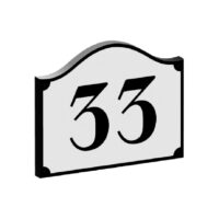 Retro look Huisnummerbord – 240×190 mm. (art. 547)