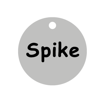 Dierenpenning  klein Cirkel 22 mm. (Art. 60)