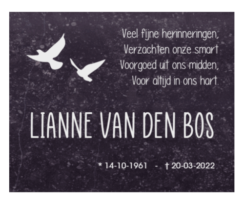 Moderne Gedenksteen – Hardsteen