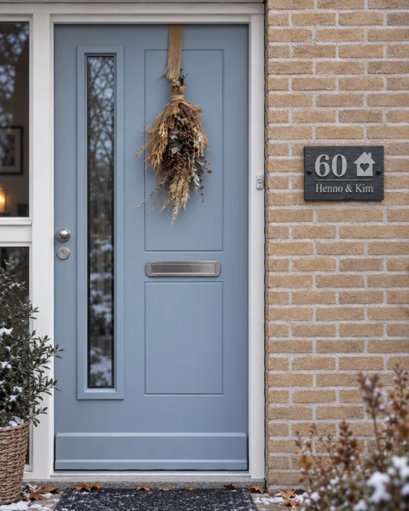 Leisteen huisnummerbord voor buiten