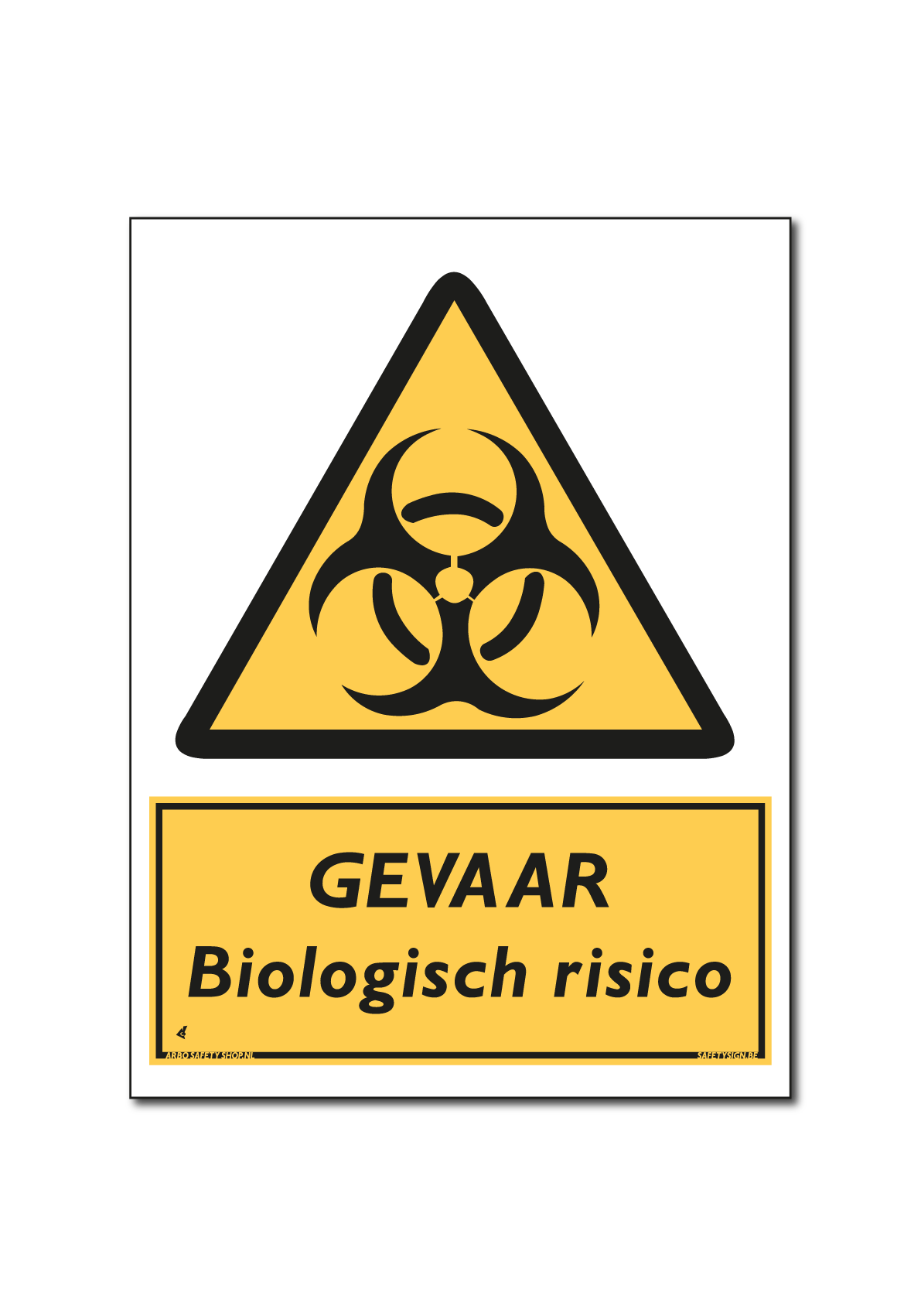 Waarschuwing GEVAAR Biologisch risico (DWA07)