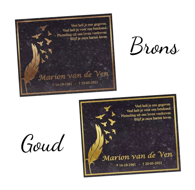 Moderne Gedenksteen - Hardsteen - Afbeelding 3