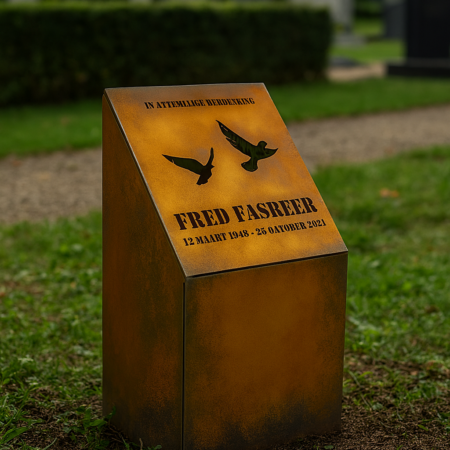Gedenkzuil buiten – robuust en persoonlijk