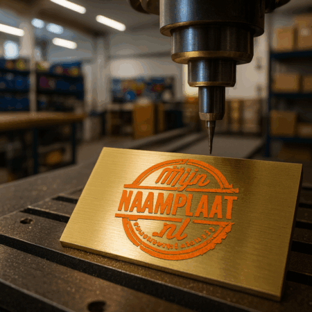 Messing maatwerk naamborden – tijdloze klasse