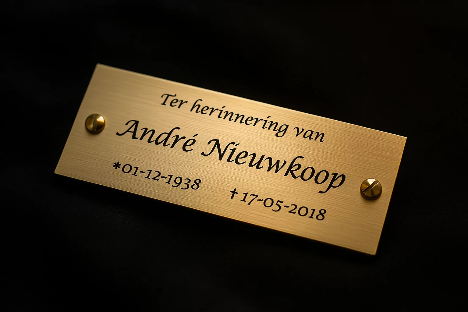 Messing gedenkplaatje - Afbeelding 4
