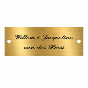 messing naamplaat graveren