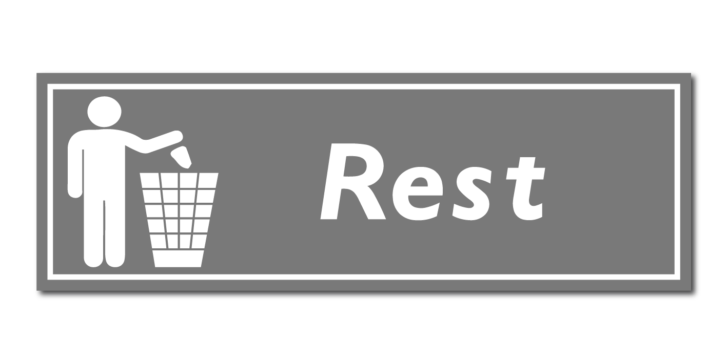 Restafval sticker (DGE65)