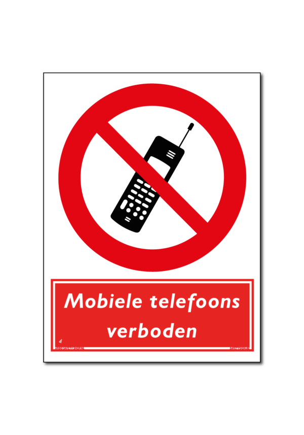 Telefoons verboden pictogrammen