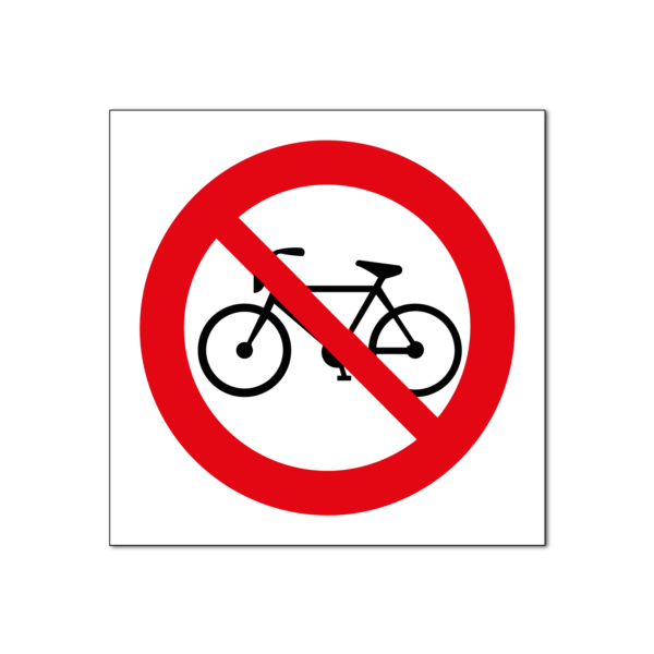 Verboden voor fietsers