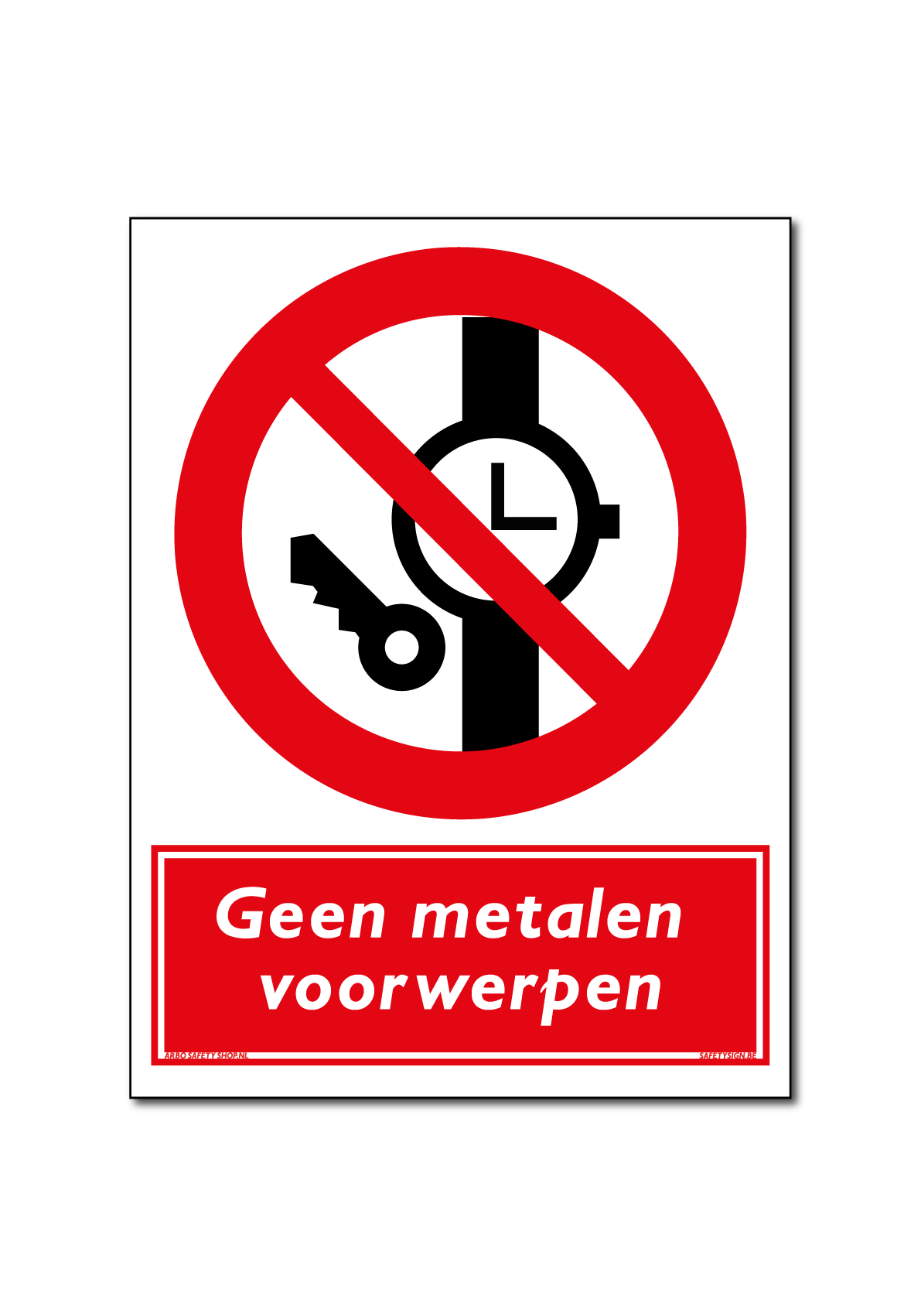 Verbod Geen metalen voorwerpen (DRO12)