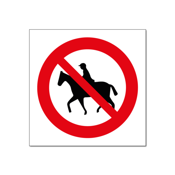 verboden voor paarden
