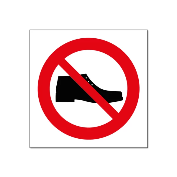 verboden voor schoenen