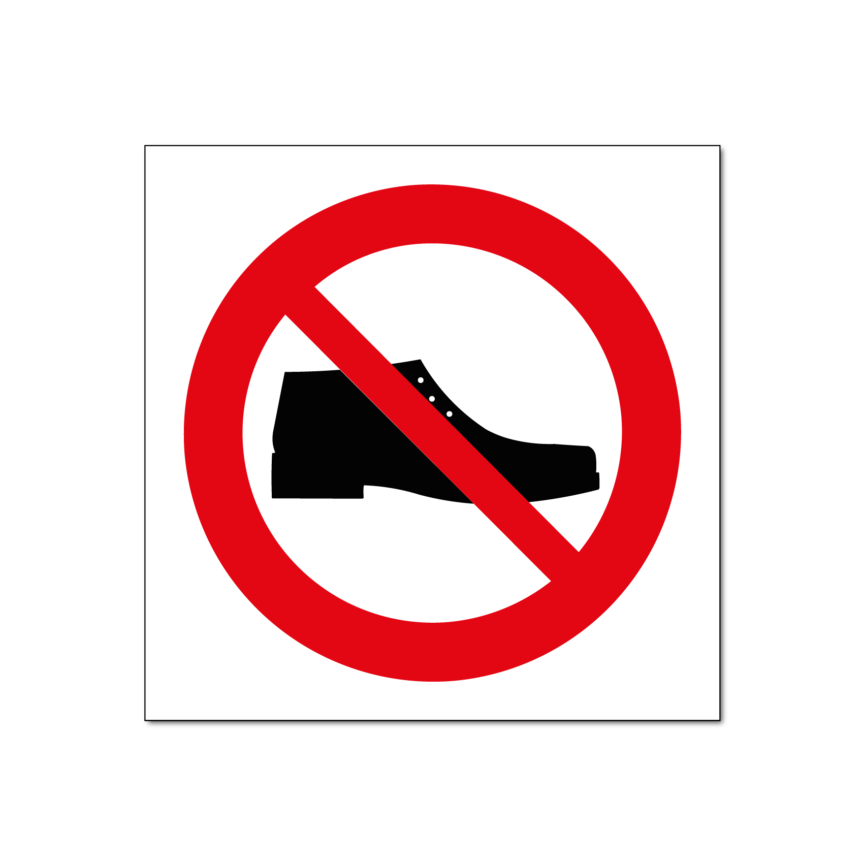 Verboden voor schoenen (DRO130)
