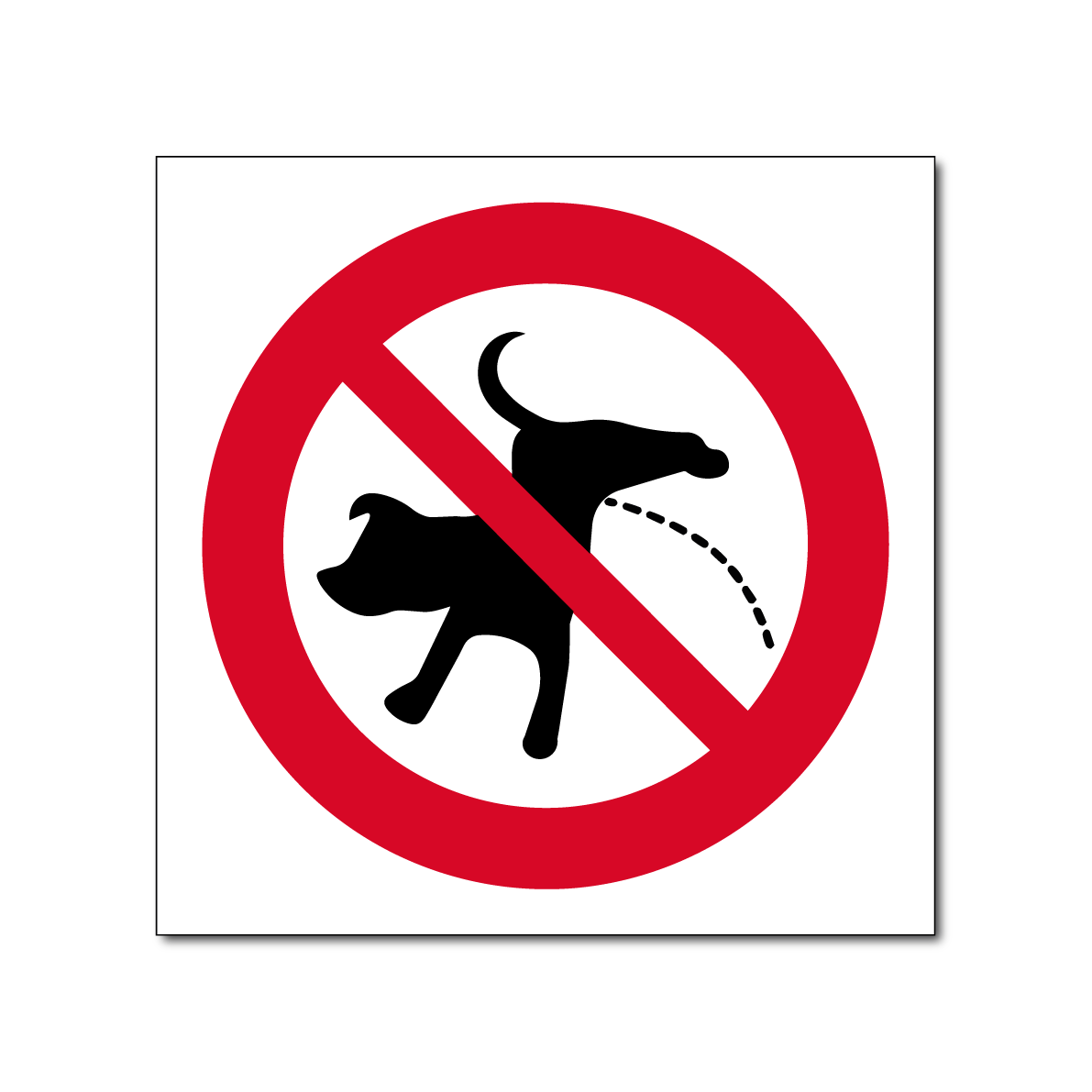 Verboden te plassen voor honden (DRO144)