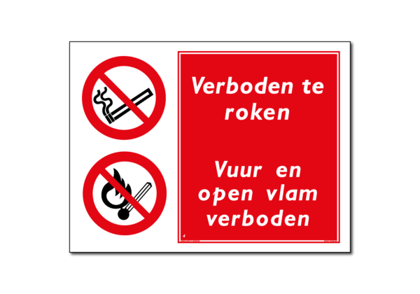 verboden te roken / open vuur