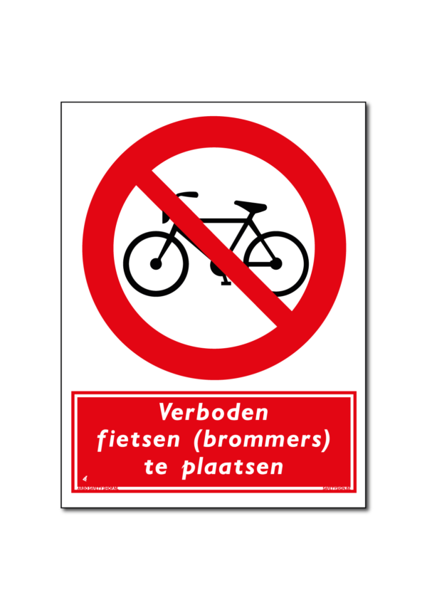 verbod fietsen te plaatsen pictogram