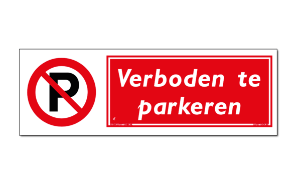 Verboden te parkeren bord