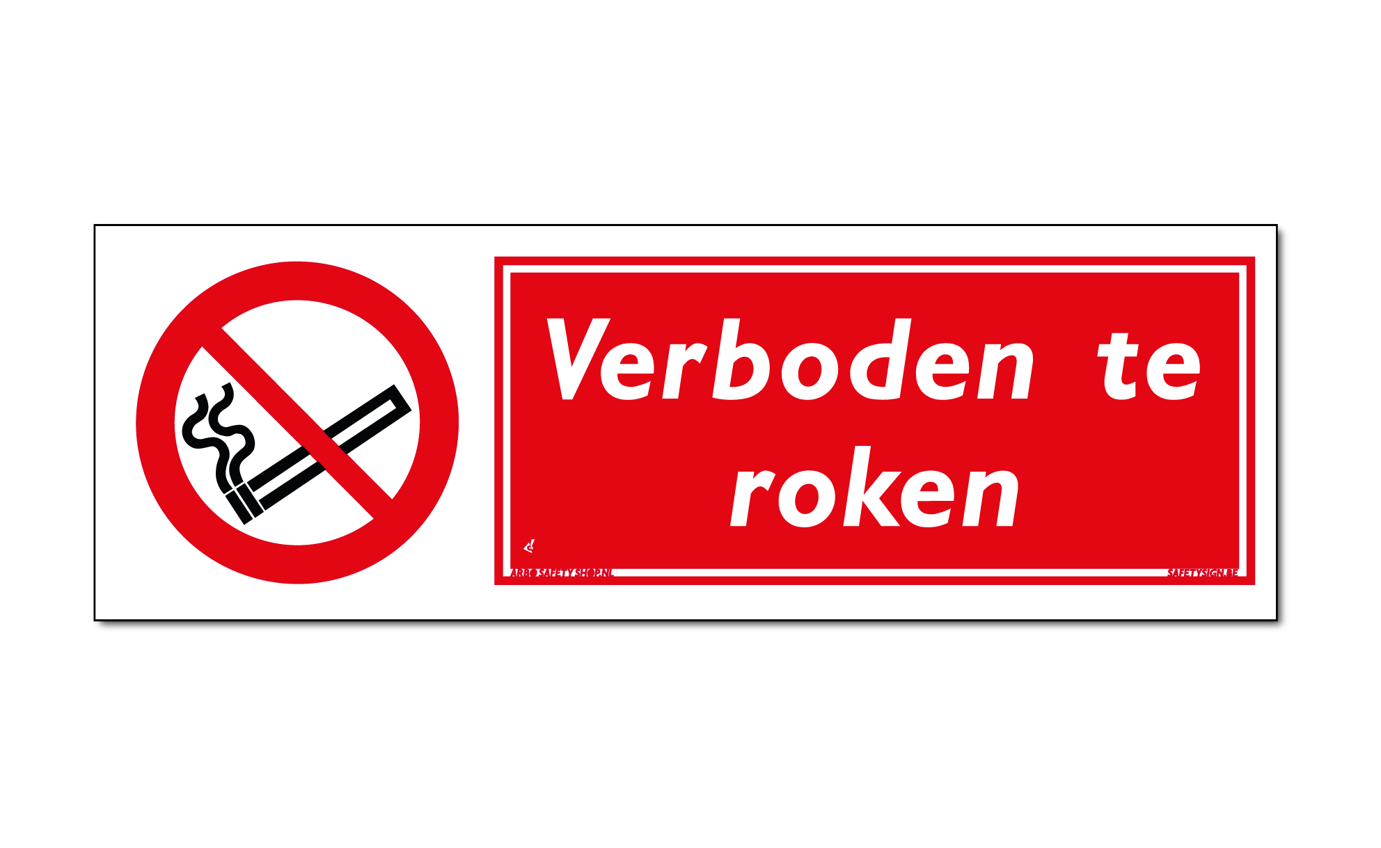 Verbod verboden te roken (DRO01) 300×100 mm.