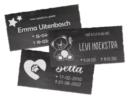 Gedenksteen Leisteen – Liggend