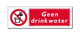 Verbod Geen drinkwater (DRO25)
