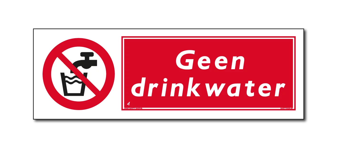 Verbod Geen drinkwater (DRO25)