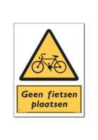Waarschuwing Geen fietsen plaatsen (DWA26)