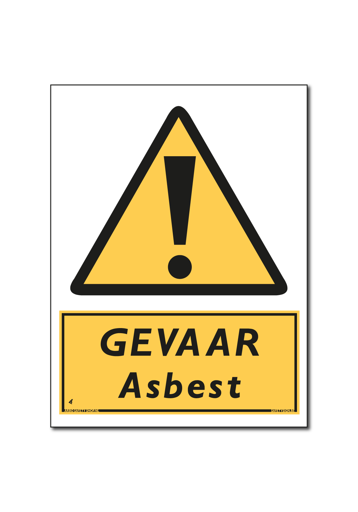 Waarschuwing GEVAAR Asbest (DWA27)