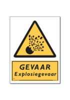 Waarschuwing GEVAAR Explosiegevaar (DWA28)