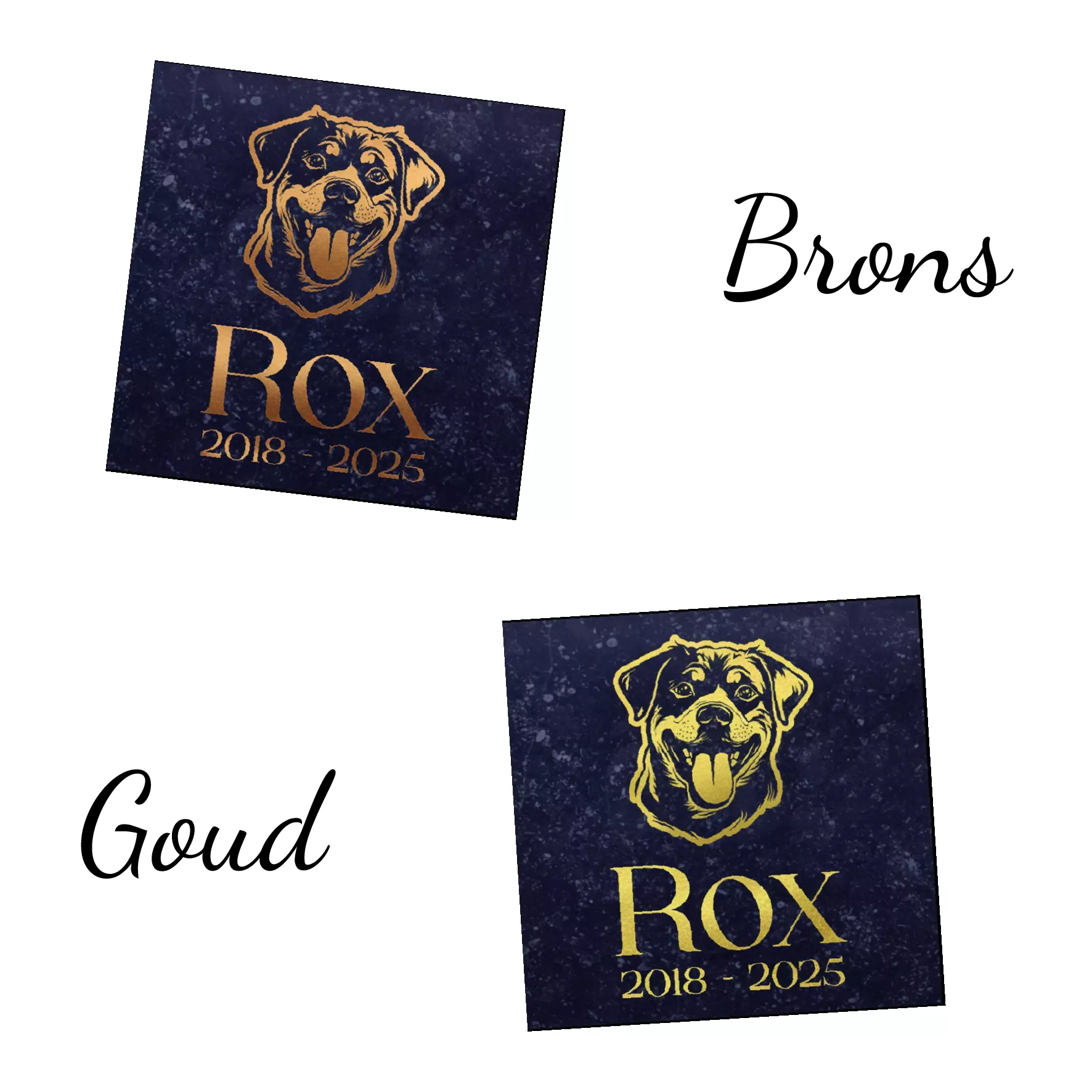 Gedenksteen Dieren Belgisch hardsteen - Vierkant - Afbeelding 4