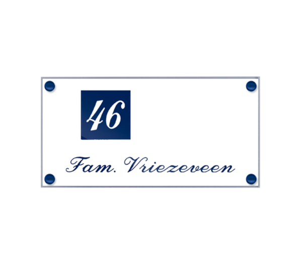 Huisnummerplaat met naam