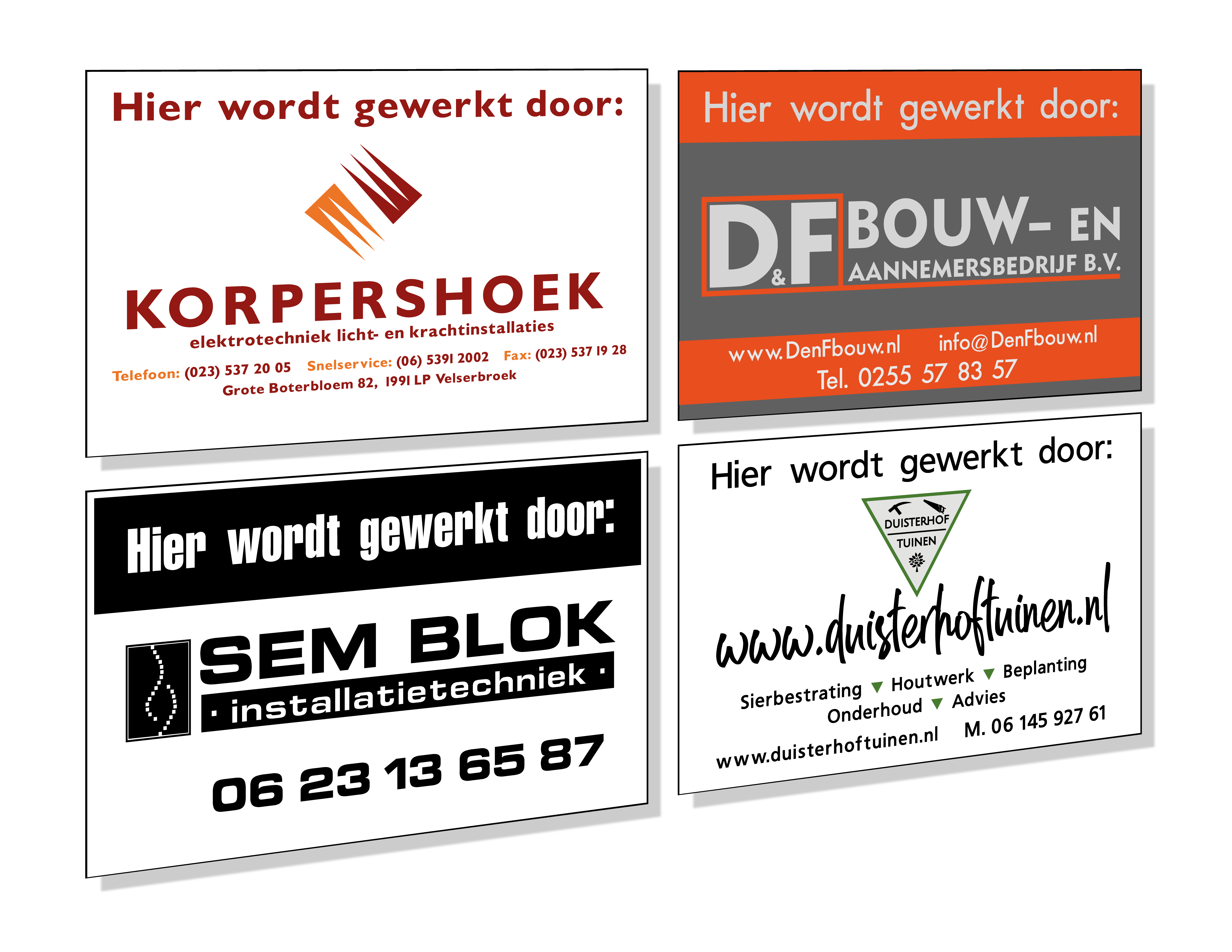 Minimaliseren Plasticiteit Veroveren Bedrijfsbord verschillende materialen - Mijnnaamplaat.nl