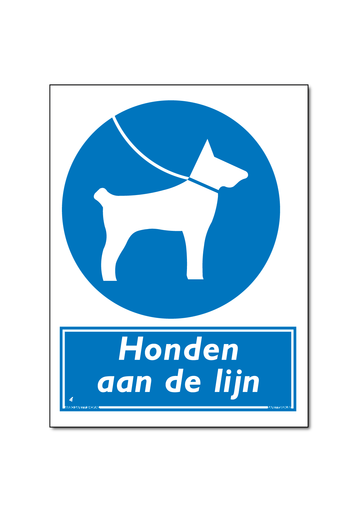 Vervreemding straal telefoon Honden aan de lijn - Borden en stickers van PVC Mijnnaamplaat.nl