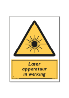 Waarschuwing Laser apparatuur in werking (DWA13)