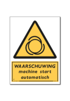 Waarschuwing WAARSCHUWING Machine start automatisch (DWA20)