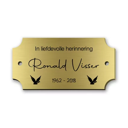 Messing gedenkplaat
