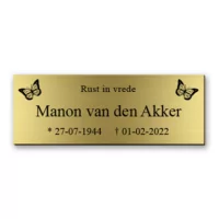 Messing gedenkplaat