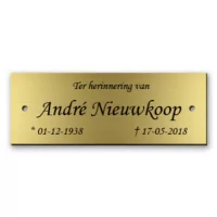 Messing gedenkplaatje