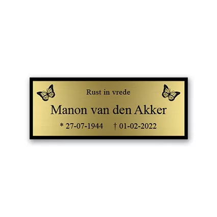 Messing gedenkplaatje